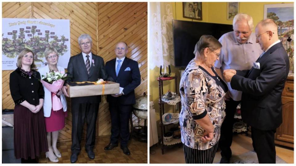 Złote Gody w Gminie Bełchatów. Konrad Koc wręczył małżonkom prezydencie medale [Foto]