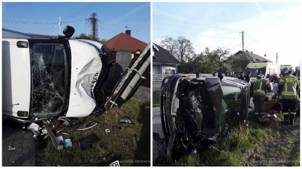 Kierowca Iveco wymusił pierwszeństwo na osobówce. 15-latka i kierowca Renault w szpitalu [Foto]