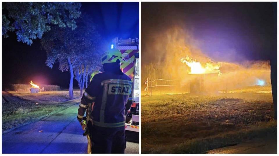 Płonęły stacje do napełnienia gazu, pod nimi ogrom sprężonego propanu! W akcji 15 zastępów straży. Ewakuowano pobliski dom [Foto]