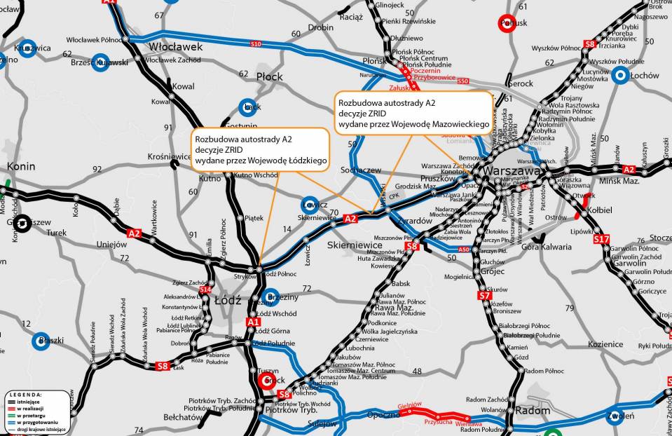 Autostrada A2 zyska nowe pasy i energię ze słońca – rusza największa rozbudowa trasy w Polsce